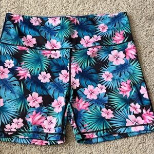 Love Her Shop Athletic Floral Print Women's Bike Shorts